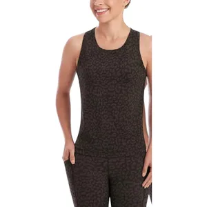 Members Mark Womens Tank Tops Size S Leopard/Black Semi Fitted Zen 2-Pack Sports thumbnail 3