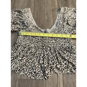 Urban‎ Outfitters Crop Top Women's M Angelo Animal Cheetah Print Smocked thumbnail 10