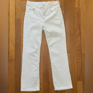 Pilcro The Yaya Mid-Rise Crop Flare Jeans 28 White Coastal thumbnail 2