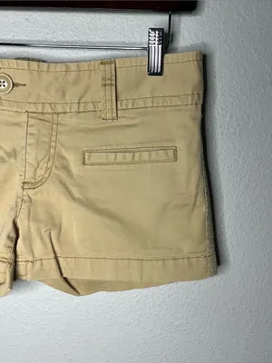 Y2K Vintage American Eagle Khaki Low Rise Mini Shorts Stretch Cotton Chino thumbnail 3