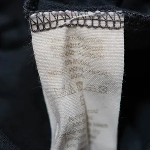 Free People Cotton Modal Ultra Soft Stretch Fringe Tassel Detail Black Tee Shirt thumbnail 3