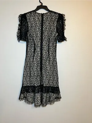 Elliatt Venice‎ Black Lace Ruched Mini Dress size XS thumbnail 4