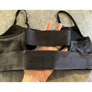 Victoria's Secret VS Pink Ultimate Scoop Sports Bra Black Gray Logo M, Gym Yoga Pilates Run thumbnail 9