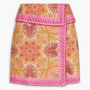 Farm RIo | Palm Scarf Print Miniskirt | Size 26 NWT thumbnail 7