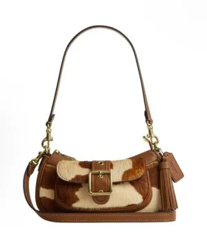 coach Ashton Mini Shoulder Bag In Haircalf With Cow Print cdx79 thumbnail 1
