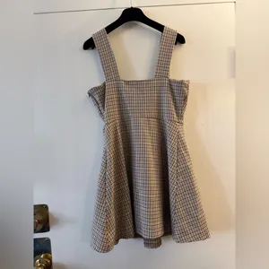 Zara plaid dress pinnafore size M gingham plaid mini dress thumbnail 7