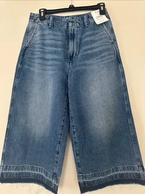 Madewell Blue Wide Leg Flare Jeans thumbnail 1