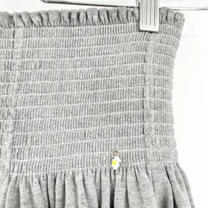 Natural Life Womens Smocked Waist Shorts Gray Ruffle Trim Daisy Charm‎ Size XS thumbnail 4