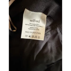 Wilfred Aritzia Wrap Front Skirt Sz 4 Plaid Flannel Wool Cashmere‎ Gray Mini Tie thumbnail 6