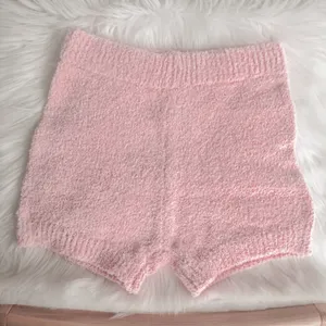 Fuzzy light pink high waisted shorts, brand new with tag Size M thumbnail 1