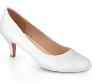 Ankis low heel comfortable womens white pumps Size 8 thumbnail 13