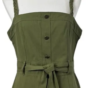 Storia Utility Dress A-line Pockets Button Front Olive Green Women’s Size L NWT thumbnail 9