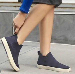 Rothy’s Navy Lattice Stitch Chelsea Boot Women's Size 8.5 thumbnail 1