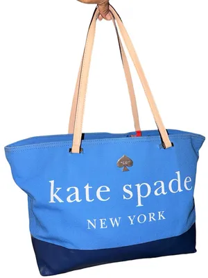 Kate Spade Francis Lott Street Tote Azure/Navy Blue thumbnail 2