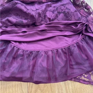 NWT American Rag Dress Medium Burgundy Sparkle Bow Lace Y2K Mini Party‎ Cocktail thumbnail 10