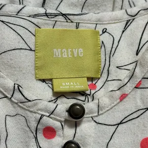 Anthropologie Maeve Bethesda Lily Flannel Button Blouse Cottagecore Whimsical‎ S thumbnail 7
