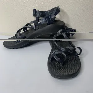 Chaco Sandals Black Blue Checkered Straps Strappy Women’s Sz 9 thumbnail 2