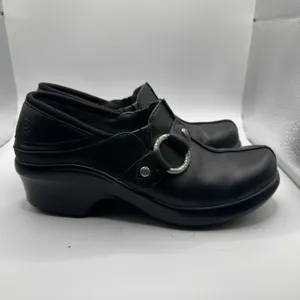 Ariat Womens Black Leather Mule Clogs Shoes Size 8.5B‎ chunky thumbnail 2