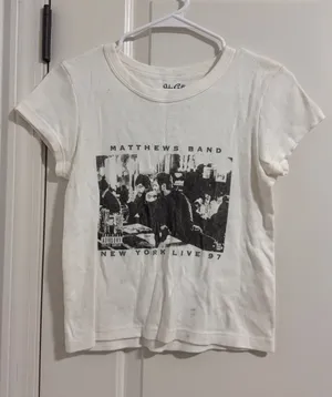 Brandy Melville White Matthews Band Graphic Tee thumbnail 1