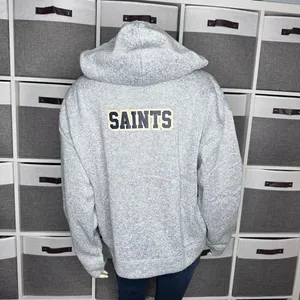 WEAR by Erin Andrews New Orleans Saints Team Heathered Gray Full-Zip Hoodie Size thumbnail 3