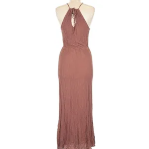Forever 21 woman’s tan Maxi Dress Size small thumbnail 11