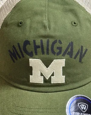 Top of the World Michigan Wolverines OHT Military Appreciation Glory Trucker Hat thumbnail 3