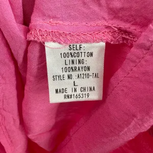 Talulah Size Large Short Sleeve Mini Dress Pink Tiered Skirt 100% Cotton‎ thumbnail 6