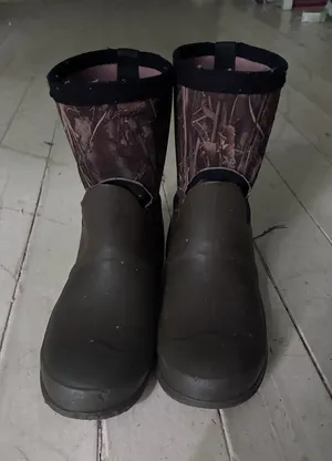 Women’s Brown Green Bogs Rubber Clog-Style Waterproof Boots Camouflage Shaft Footwear Tall Camo Work Boots thumbnail 1