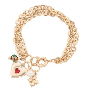 NWT Patricia Nash Heart Pearl Bead Bracelet thumbnail 1