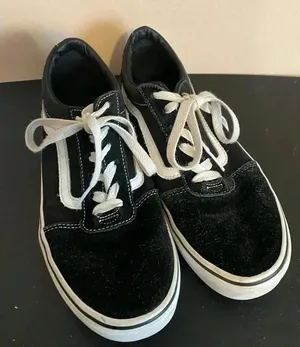 Black Old School Vans‎ Youth Size 6 W7 thumbnail 1