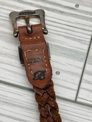 Vintage Brighton Southwestern Western Concho Braided Brown Leather Bracelet 9" thumbnail 12
