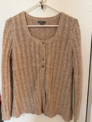 Apt. 9 Beige/Tan Cable Knit Button-Up Cardigan thumbnail 1