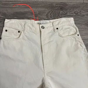 Zara The Petit Women Off White‎ Tapered High Rise Relaxed Fit Boho Jeans Size 6 thumbnail 14
