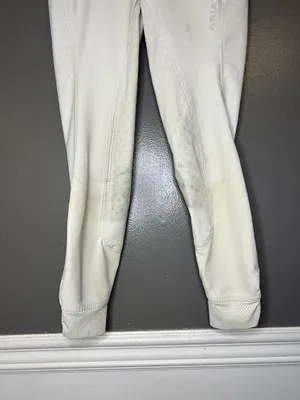 Ariat Pro Series Pants Womens 22R White Riding Breeches Ankle Grip Stretch thumbnail 3