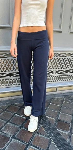 Brandy Melville Priscilla Pants Navy Blue thumbnail 1