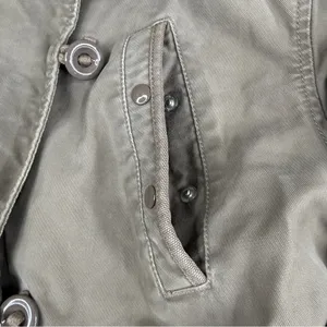 Y2K GAP Utility Parka Jacket Faux Fur Hood Tan Khaki Women’s Small thumbnail 3