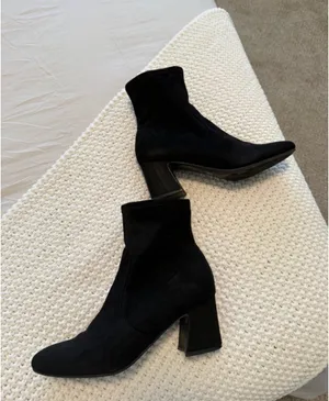 Unisa Black Suede Block Heel Ankle Boots size 8 thumbnail 6