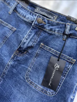 Dark Blue Denim Mini Skirt with Front Patch Pockets Size undefined thumbnail 6