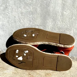 Eileen Fisher Lace Espadrilles Leather Sandals Closed Toe Tangelo Orange 6 thumbnail 7