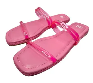 Nordstrom BP Viola Barbie‎ Pink Braided Flat Slide Sandals Size 7.5 thumbnail 1