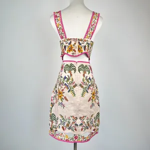 NWOT FARM Rio Linen Convertible 2‑in‑1 Dress Detachable Top & Skirt set Sz M thumbnail 6