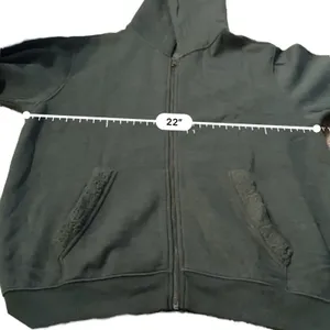 Aerie‎ Green Long Sleeve Full Zip Fleece Inside Hooded Jacket Sz M NEW thumbnail 7