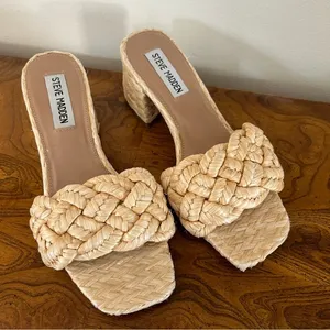 Steve Madden Corak Rafia Sandal Heels thumbnail 1