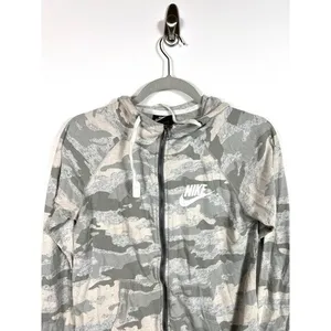 Nike Women Camo Full‎ Zip Hoodie Lightweight Casual Athletic women's Size Small thumbnail 2