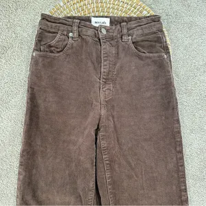 Rolla’s Women’s Original High Rise Straight Leg Corduroy Pants in Dark Brown 26 thumbnail 5