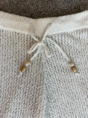 Abercrombie & Fitch XXS Cream Crochet Knit Wide Leg Beach Pants thumbnail 4