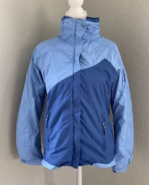 Columbia Womens Blue Omni Tech Interchange Waterproof Windbreaker Jacket Size M thumbnail 1