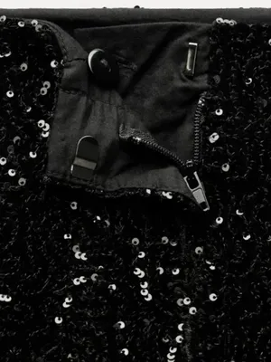 Zara sequin black shorts Xs‎ thumbnail 5