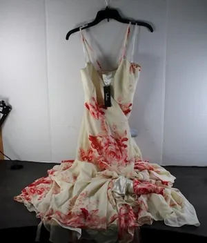 Lulus Elegantly Inclined Cream and Coral Floral Print Wrap Maxi Dress thumbnail 1