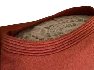 Ann Taylor Burnt Orange Peplum Knit Top – Elegant Career Chic Blouse thumbnail 4